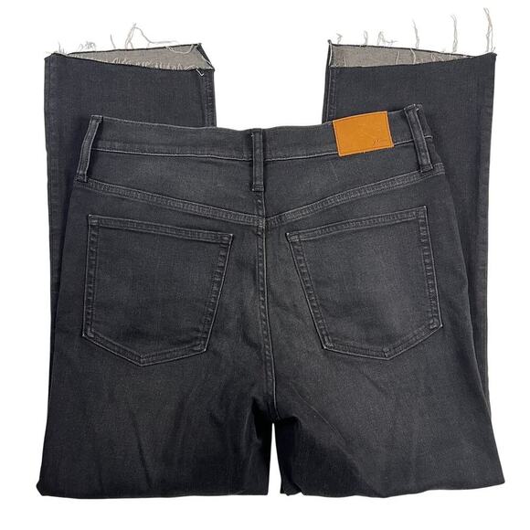 J. Crew Denim 9” Billie Demi Boot Crop Jeans Black Wash Button Fly Size 30 - Picture 9 of 16